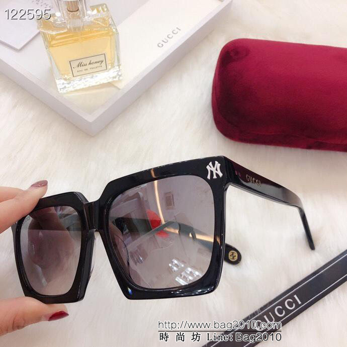 GUCCI古馳 NY合作版墨鏡 時尚太陽鏡 GG0468   lly1158